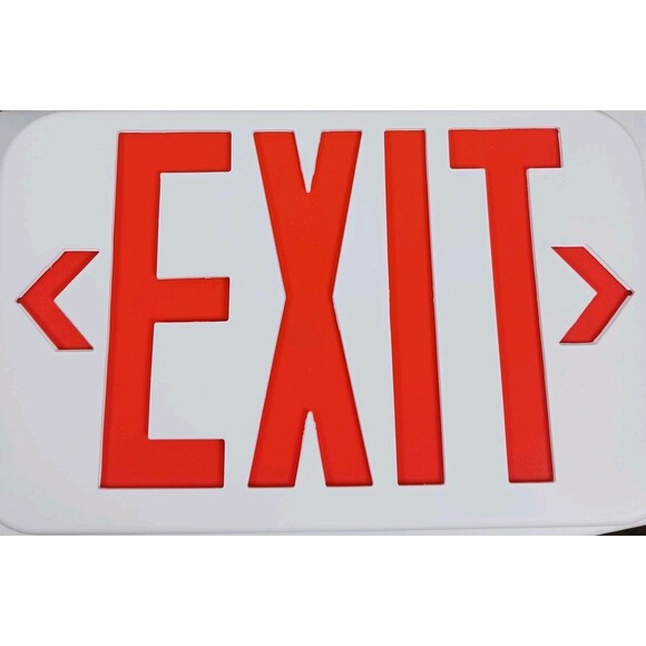 Amazon Commercial LED Emergency Exit Sign Double Face Battery Backup Open Box - Picture 4 of 8